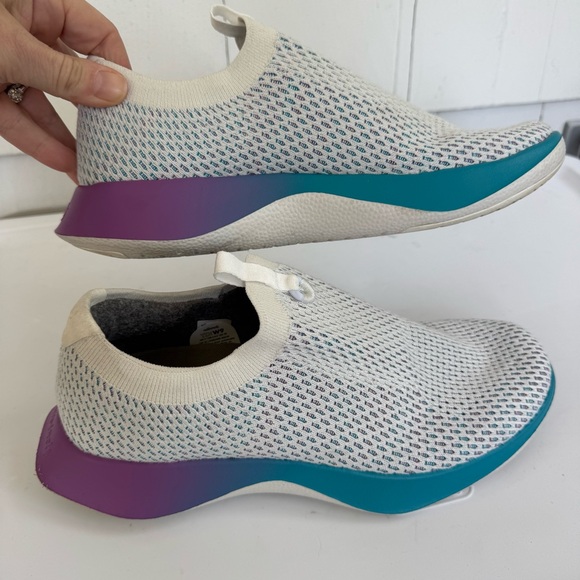 Allbirds Tree Dasher Relay Sneakers White Blue Purple size 9 - Picture 6 of 11